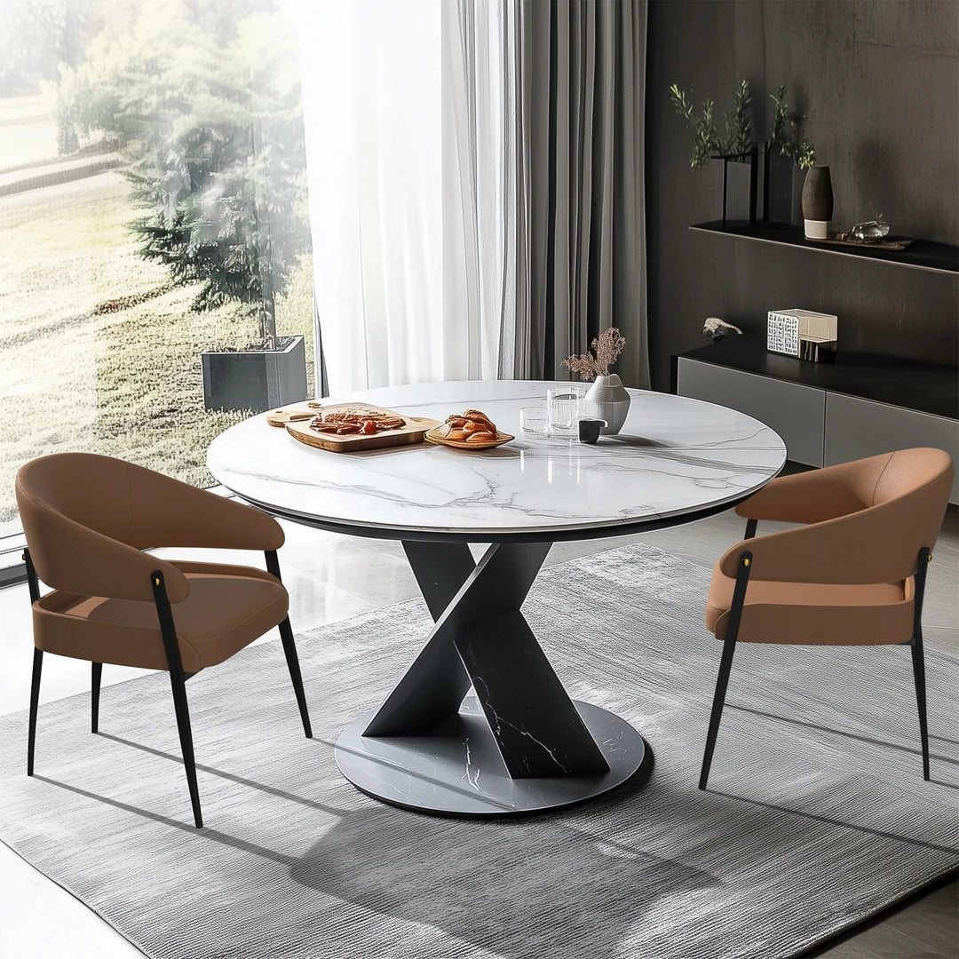 Chaise salle à manger tendance de luxe 2 pièces - vente privée 14:200143091Brown and Black;200007763:201336101