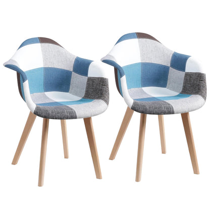 Chaise salle à manger tissu de luxe - 2 ensembles - vente privée 14:173Blue;200007763:201336101