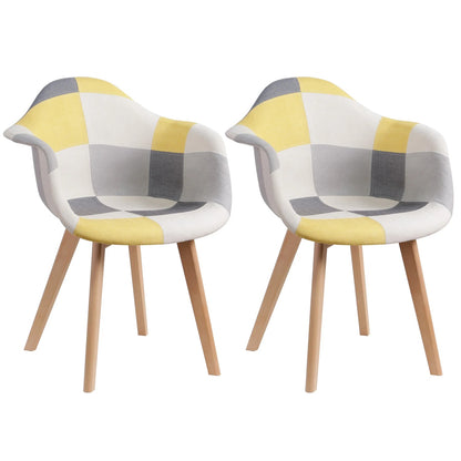 Chaise salle à manger tissu de luxe - 2 ensembles - vente privée 14:366Yellow;200007763:201336101