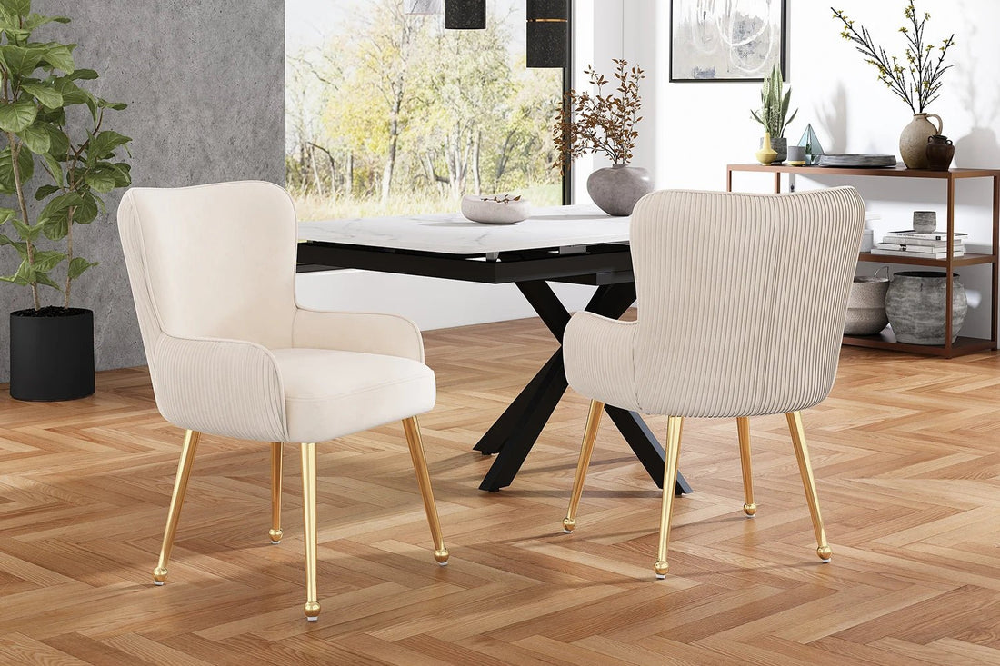 Chaise salle à manger velours blanc 2 ensembles de luxe - vente privée 14:200844061Silver - Set of 6Pcs;200007763:201336342