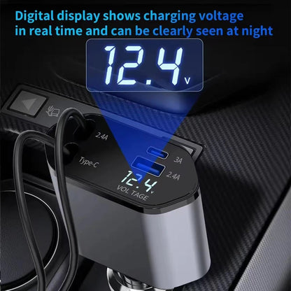 Chargeur voiture Portable 100W 4 en 1 Super Rapide - IPhone - vente privée 191294914:7641319Universal;210190015:3327837Black