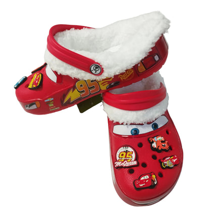 Crocs cars 95 McQueen avec jibbitz et fourrure interne - vente privée 14:29D;977:200007027M8