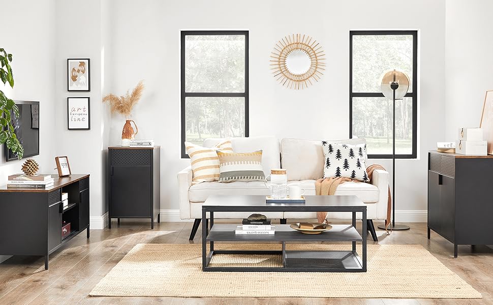 Meuble de rangement 2 portes à fermeture magnétique 40 x 80 x 76 cm -