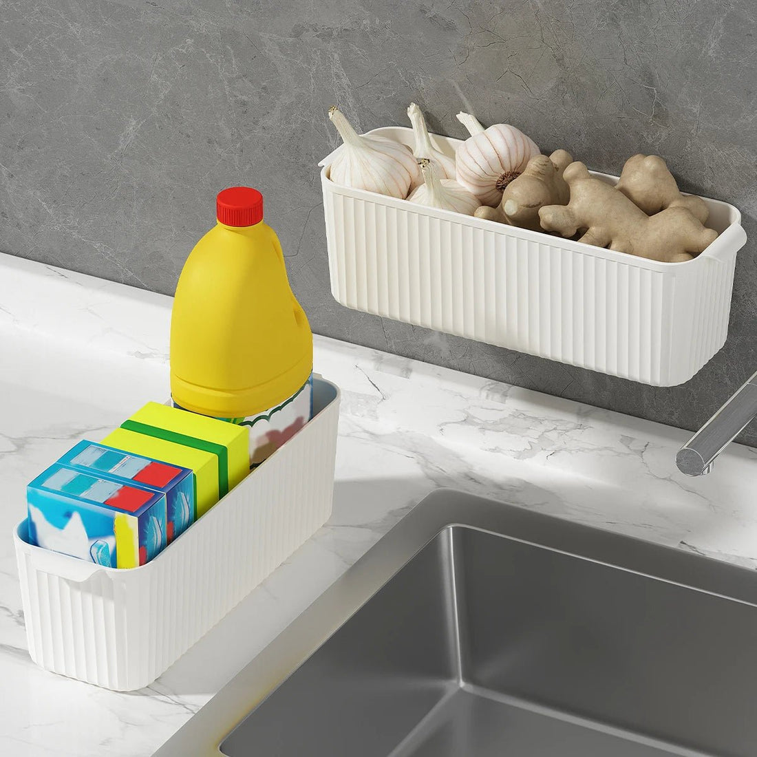 Étagère blanche cuisine murale - vente privée 14:200004889B Style S Clear