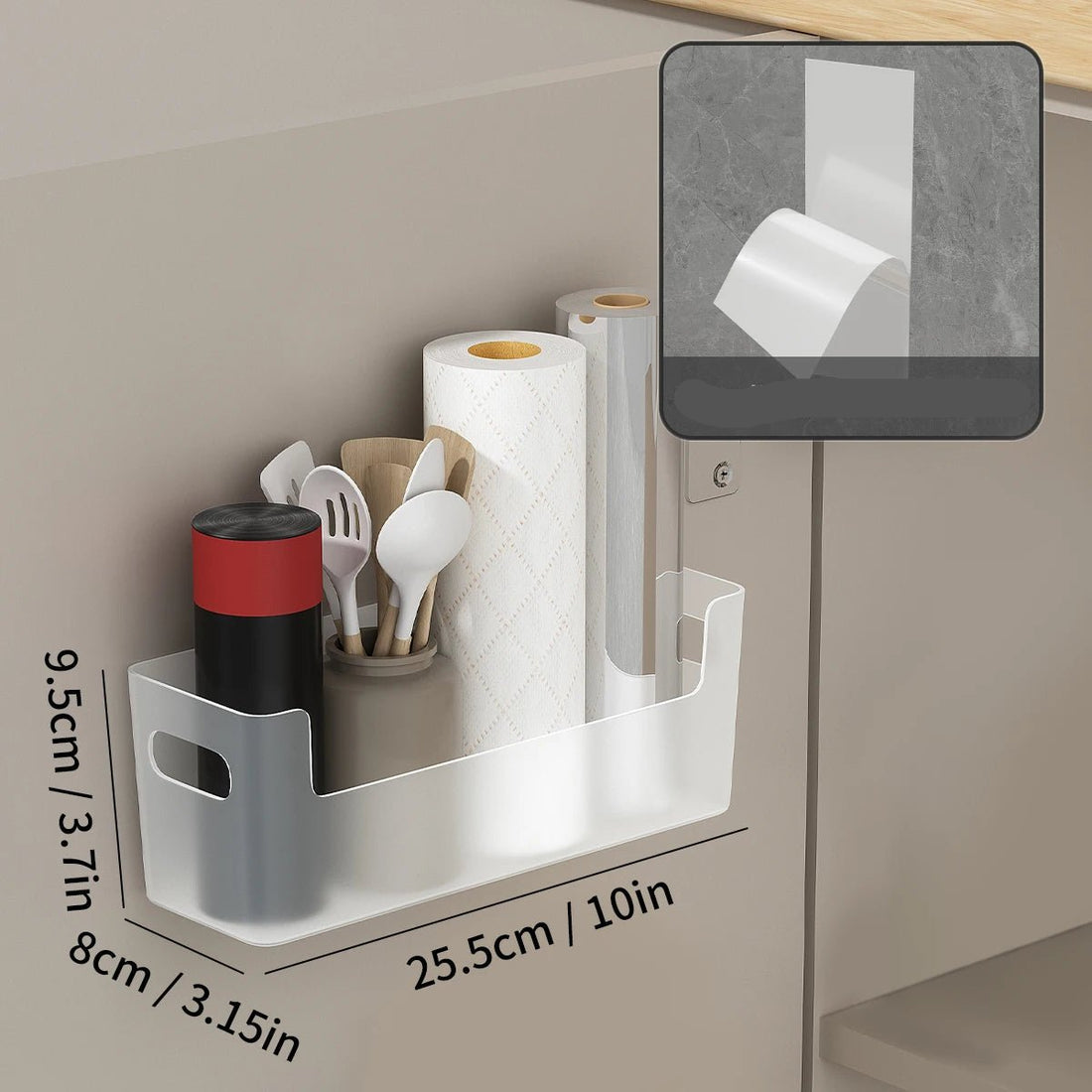 Étagère blanche cuisine murale - vente privée 14:200004889B Style S Clear