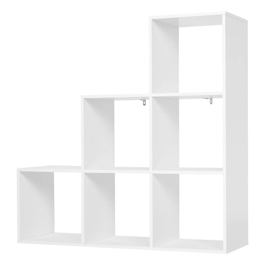Étagère blanche escalier à 6 compartiments - vente privée 14:29;200007763:201336101