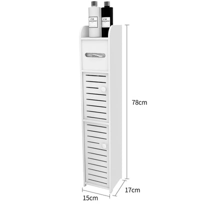 Étagère blanche étroite pour salle WC 17*15*78cm - vente privée 14:29;200007763:201336342