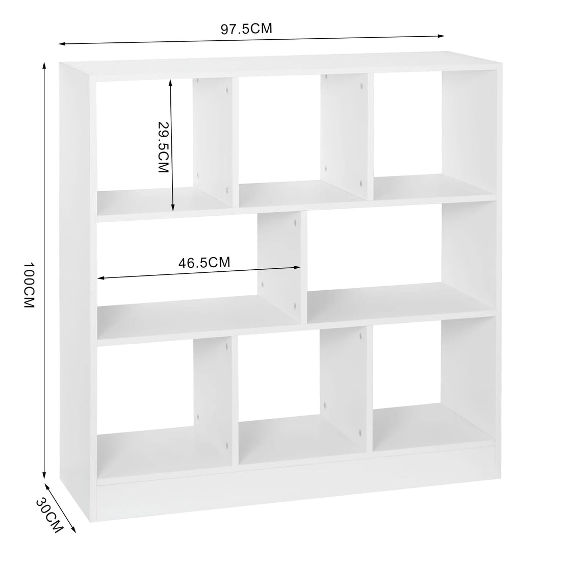 Étagère blanche murale 8 compartiments - vente privée 14:29;200007763:201336101