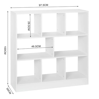 Étagère blanche murale 8 compartiments - vente privée 14:29;200007763:201336101