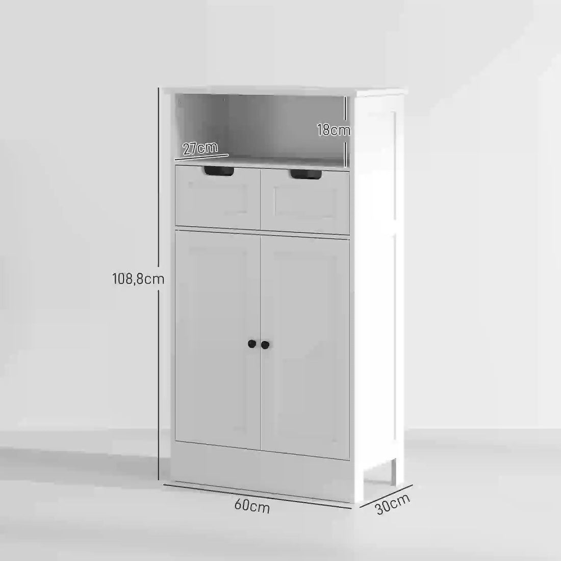 Étagère blanche originale 60 x 30 x 108.8 cm - vente privée 200007763:201336342