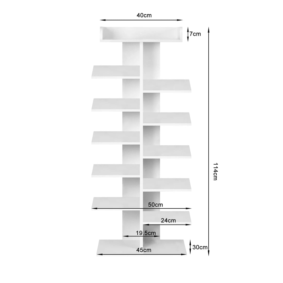 Étagère blanche sur pied moderne - vente privée 14:29;200007763:201336101