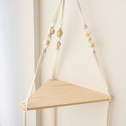 étagère bois d'angle triangulaire à 3 niveaux muraux - vente privée 14:202713809wall shelf M0953