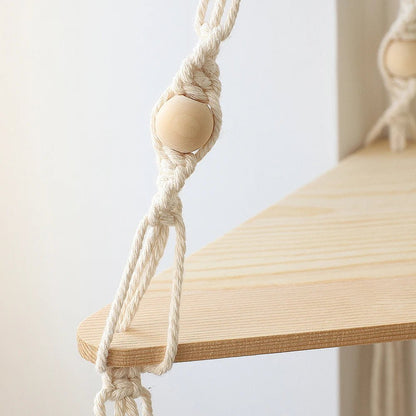 étagère bois d'angle triangulaire à 3 niveaux muraux - vente privée 14:202713809wall shelf M0953