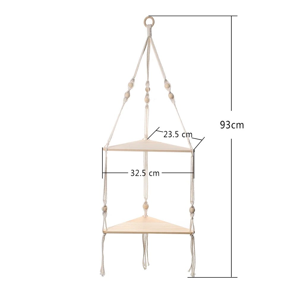 étagère bois d'angle triangulaire à 3 niveaux muraux - vente privée 14:202713809wall shelf M0953