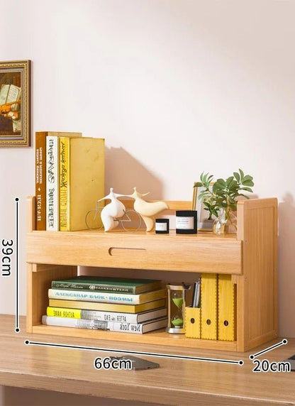 étagère bureau rangement moderne en bois - vente privée 14:100018786J-2-layer
