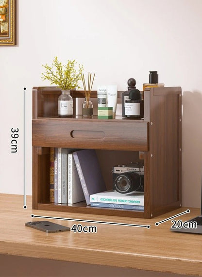 étagère bureau rangement moderne en bois - vente privée 14:173A-2-layer