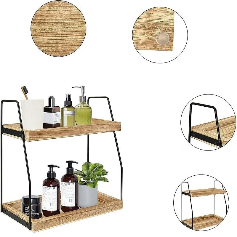 Étagère café à deux niveaux - vente privée 14:200006154wood