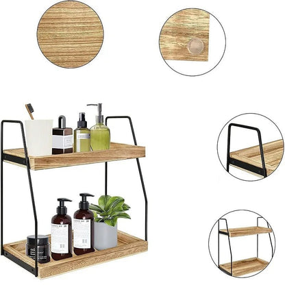 Étagère café à deux niveaux - vente privée 14:200006154wood