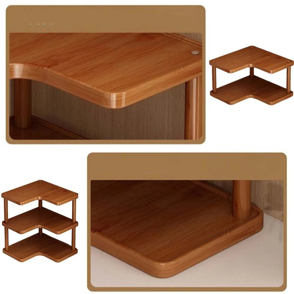 Étagère café d'angle moderne en bois - vente privée 14:9332-Layers