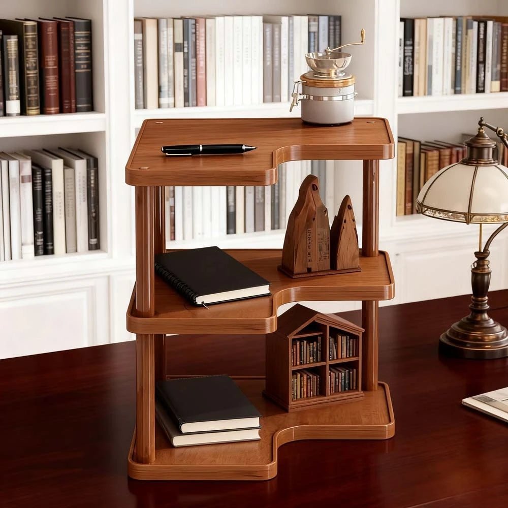 Étagère café d'angle moderne en bois - vente privée 14:9332-Layers
