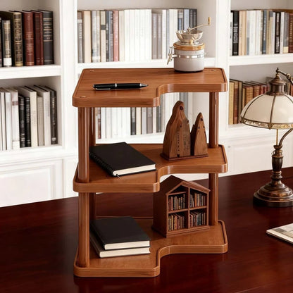 Étagère café d'angle moderne en bois - vente privée 14:9332-Layers