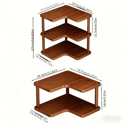 Étagère café d'angle moderne en bois - vente privée 14:9332-Layers