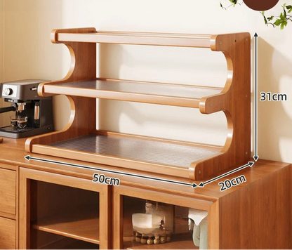 Étagère café en bois de bambou - vente privée 14:6913F 50cm
