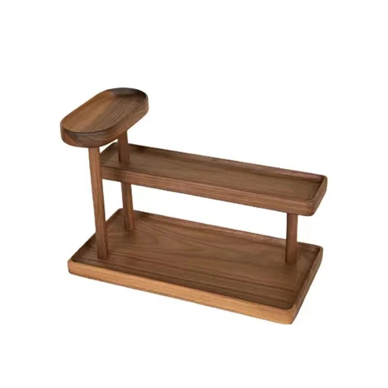 Étagère café en noyer massif - vente privée 14:193Walnut Color
