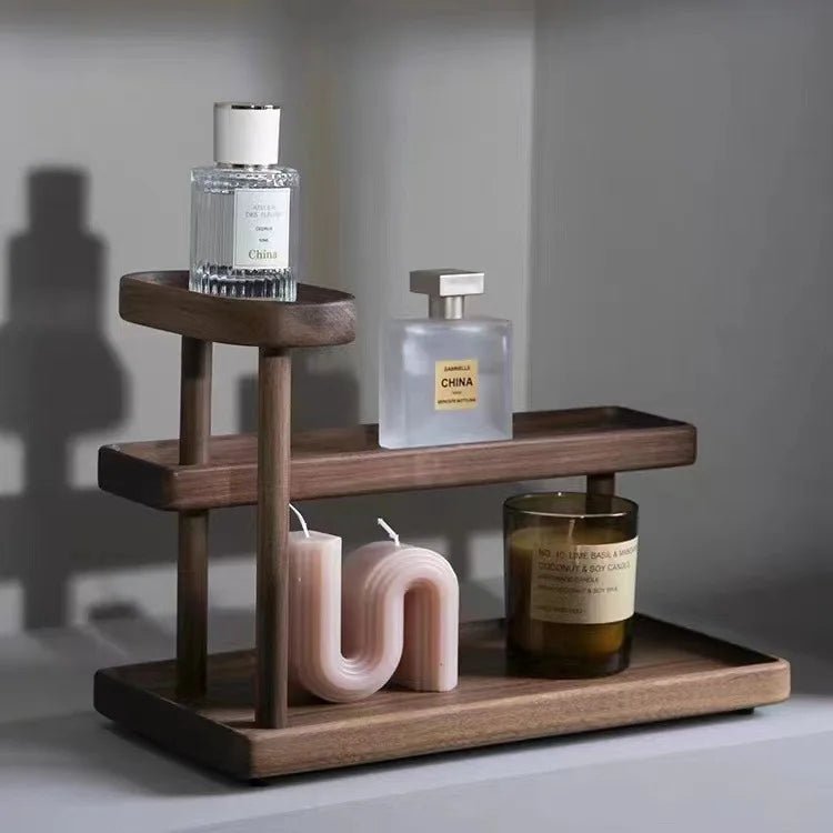 Étagère café en noyer massif - vente privée 14:193Walnut Color