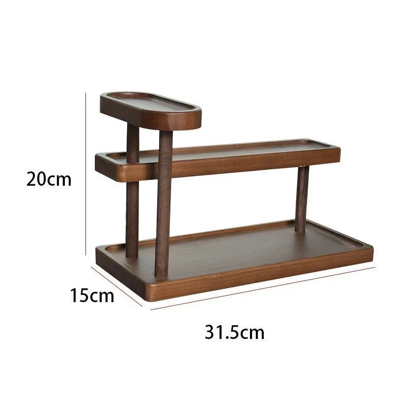 Étagère café en noyer massif - vente privée 14:193Walnut Color