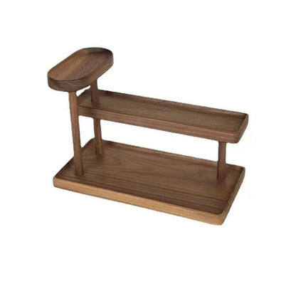 Étagère café en noyer massif - vente privée 14:193Walnut Color