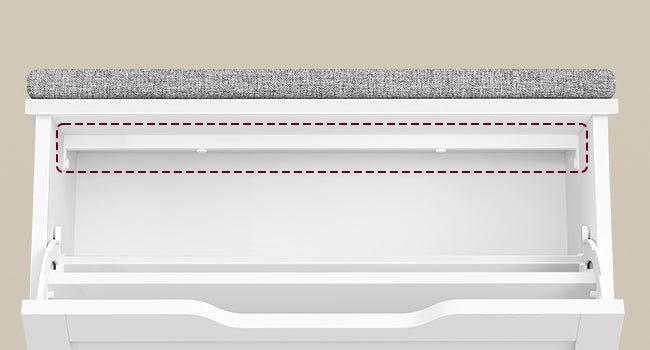 Étagère chaussures banc de couleur blanche 30 x 80 x 53.5 cm - vente privée 14:29Blanc nuage;200007763:201336101