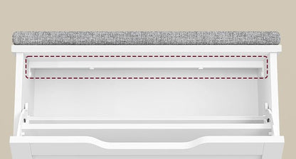 Étagère chaussures banc de couleur blanche 30 x 80 x 53.5 cm - vente privée 14:29Blanc nuage;200007763:201336101