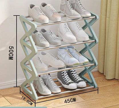 Étagère chaussures bois pour petit espace - vente privée 14:1734L 45cm blue