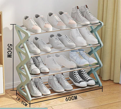 Étagère chaussures bois pour petit espace - vente privée 14:4964L 60cm blue