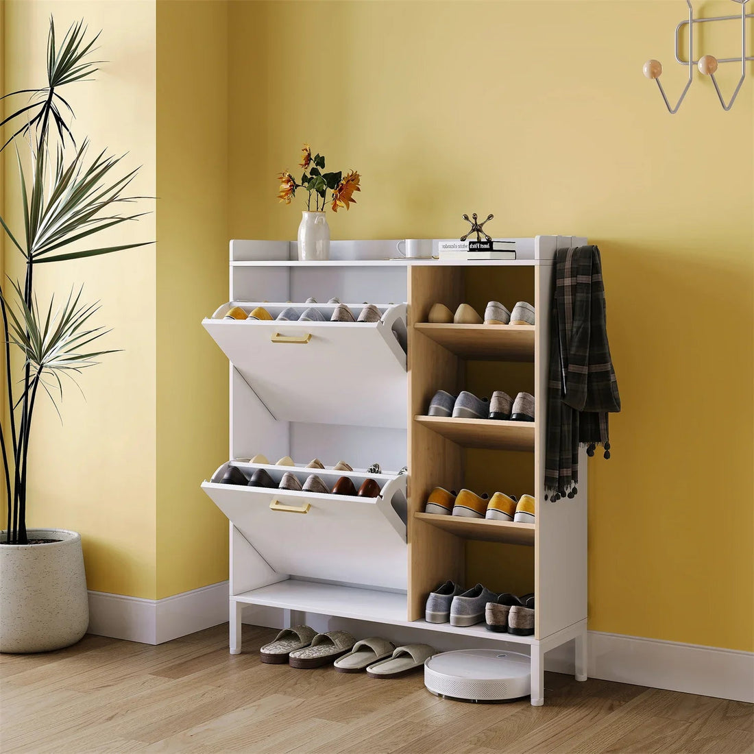 Étagère chaussures en bois moderne - vente privée 14:29White;200007763:201336101