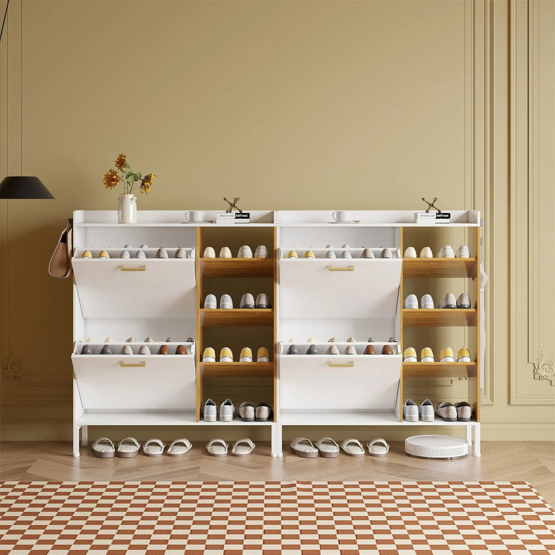 Étagère chaussures en bois moderne - vente privée 14:29White;200007763:201336101