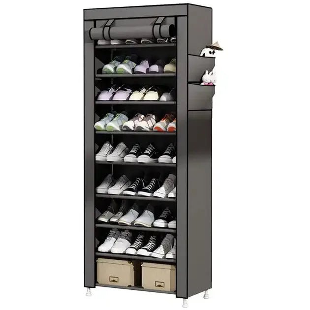 Étagère chaussures en tissu et métal 160x60x30 cm - vente privée 14:691;200007763:203372089