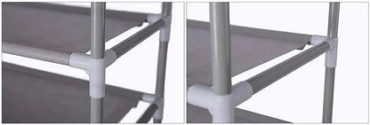 Étagère chaussures en tissu et métal 160x60x30 cm - vente privée 14:691;200007763:203372089