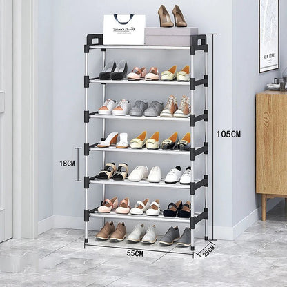Étagère chaussures idéale pour maison - vente privée 14:4Black 6 layer