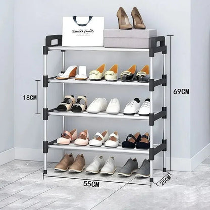 Étagère chaussures multiples étages simple - vente privée 14:10Black four layer