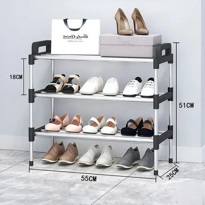 Étagère chaussures multiples étages simple - vente privée 14:200006154Black three layer