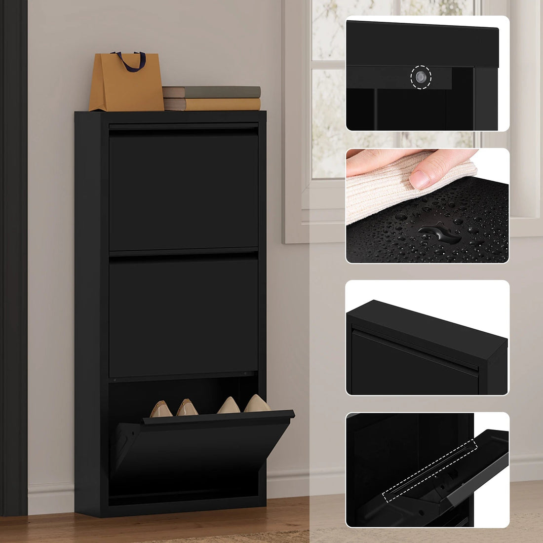 Étagère chaussures solide de 50x106x15cm - vente privée 14:200006151;200007763:201336101;5:361385Metal 50x106x15cm
