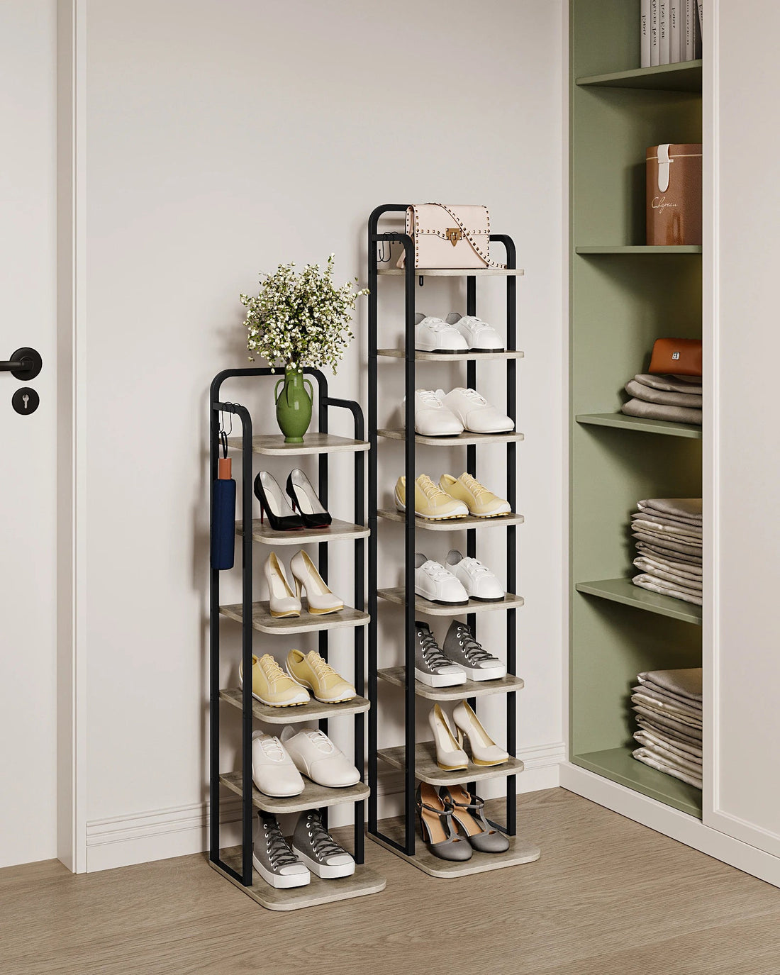 Étagère chaussures verticale tendance - vente privée 14:200000195Rustic Brown;200007763:201336101