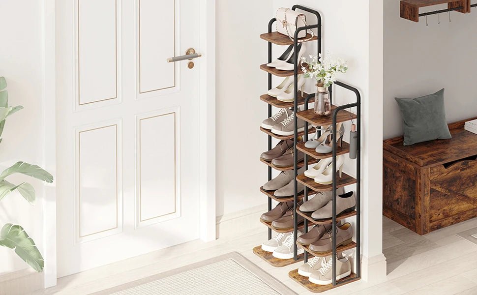 Étagère chaussures verticale tendance - vente privée 14:200000195Rustic Brown;200007763:201336101