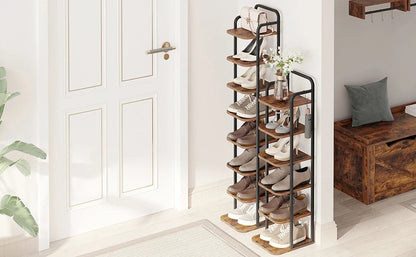 Étagère chaussures verticale tendance - vente privée 14:200000195Rustic Brown;200007763:201336101