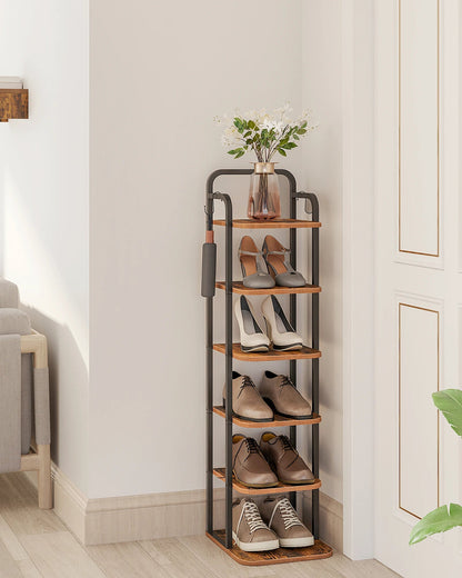 Étagère chaussures verticale tendance - vente privée 14:200000195Rustic Brown;200007763:201336101