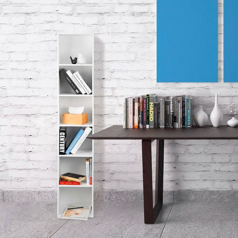 Étagère cube 6 compartiments idéale pour bureau 30x23.5x158.4cm - vente privée 14:29;200007763:201336101