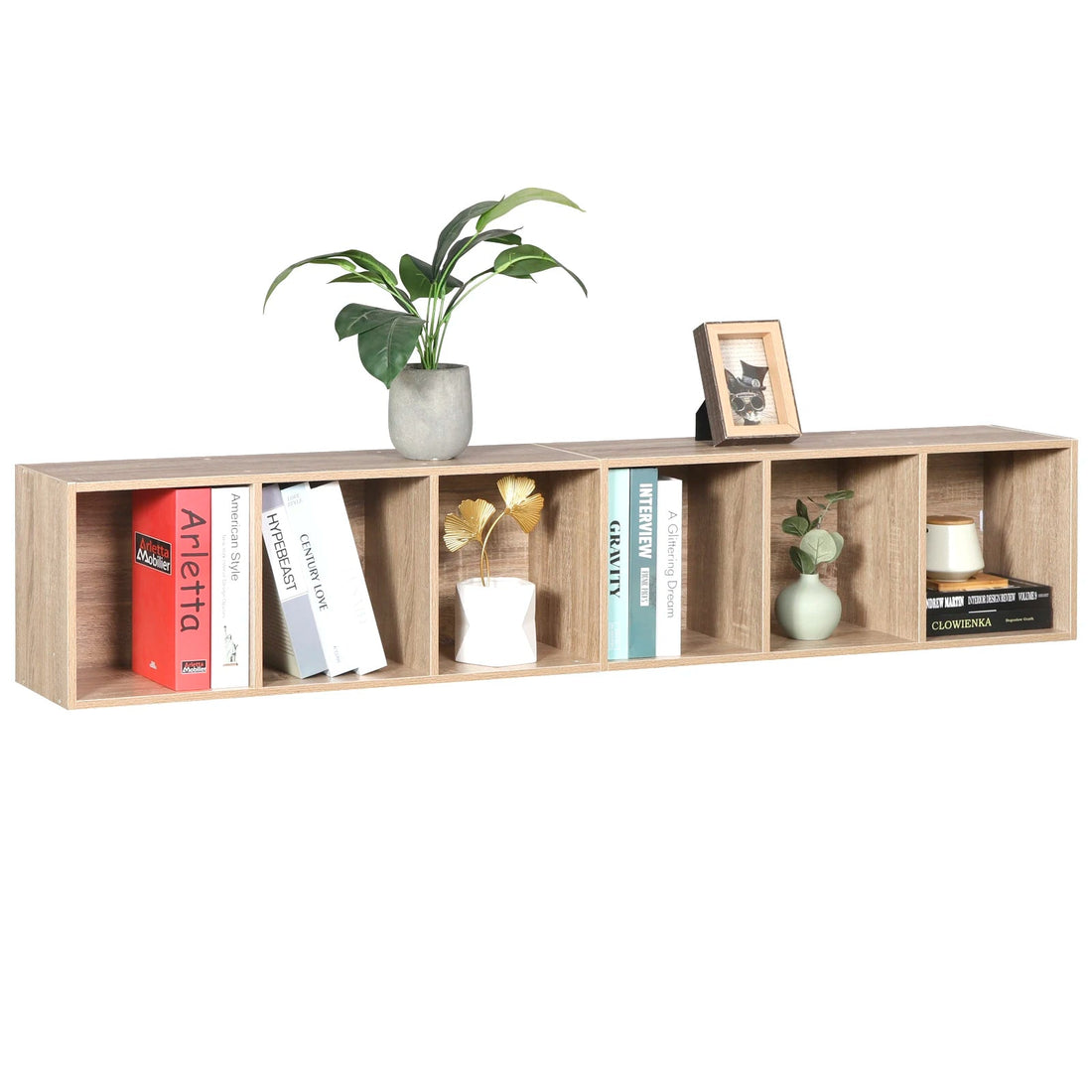 Étagère cube 6 compartiments idéale pour bureau 30x23.5x158.4cm - vente privée 14:29;200007763:201336101