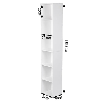 Étagère cube 6 compartiments idéale pour bureau 30x23.5x158.4cm - vente privée 14:29;200007763:201336101
